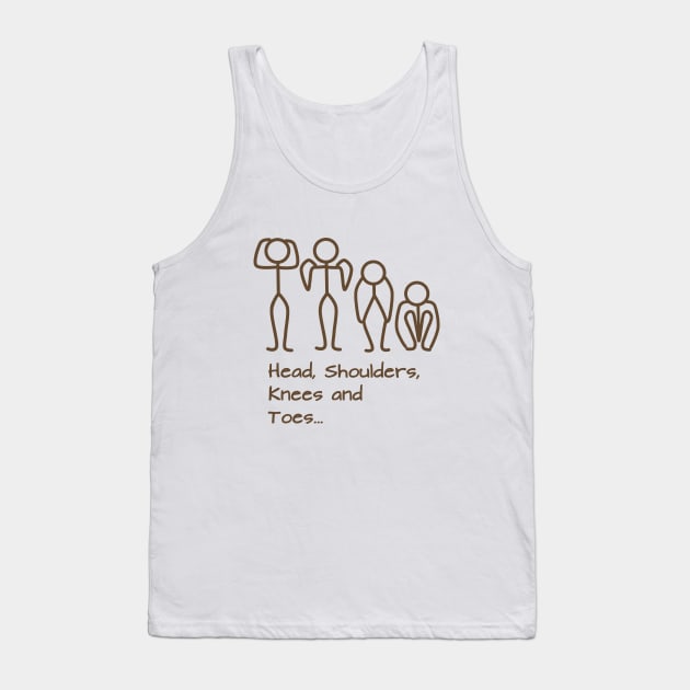 Stickman / Head, shoulders, knees and toes... Tank Top by DesignTree